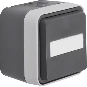 Hager WNC181 Priză SCHUKO de suprafață cu capac rabatabil și câmp de etichetare, W.1, IP55