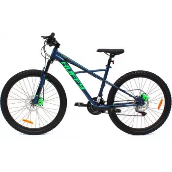 Bicicletă de munte Huffy Korros 26 albastră - hardtail din oțel cu 18 viteze și suspensie față