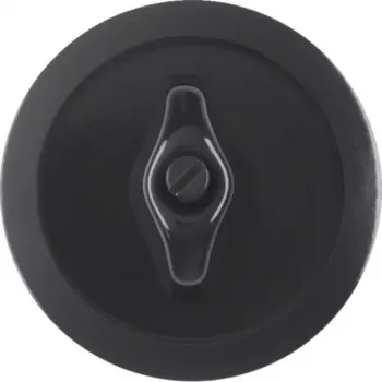 Placă centrală Hager WTW1000BG cu buton rotativ, seria 1930, negru lucios
