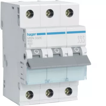 Hager MBN332E Întrerupător automat de protecție, 3P, B32, 6 kA