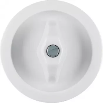 Placă centrală cu buton rotativ Hager WTW1000WG, seria 1930, alb polar lucios