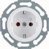 Hager WTS1100WG SCHUKO Socket Outlet, Screwless Terminal, Berker 1930/Glas, Polar White Glossy