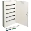 Tablou de distribuție îngropat Hager FW524WT cu 5 rânduri și 120 module, cu borne PE/N, IP30, alb