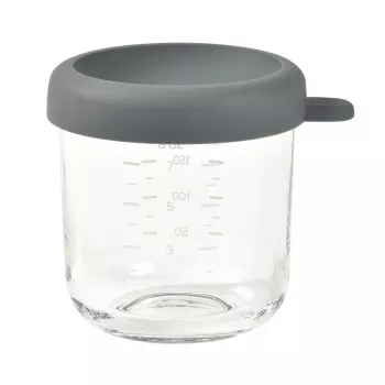 BEABA Borcan de sticlă pentru depozitare cu capac etanș 250 ml Mineral