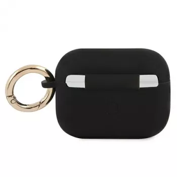 GUESS GUAPSSSK Husă AirPods Pro neagră silicon Vintage Script