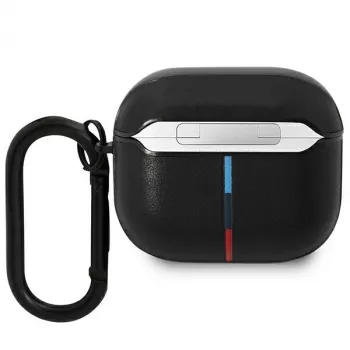 BMW BMA322PVTK Husă AirPods generația 3 neagră piele linie curbă