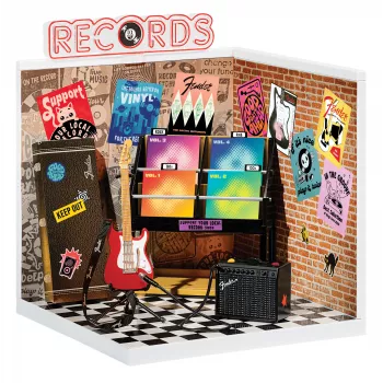 Set de creație în miniatură MGA's Miniverse - Real Music Record Shop