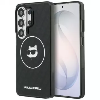 Karl Lagerfeld IML Repeated Choupette husă MagSafe pentru Samsung Galaxy S26 Ultra, neagră