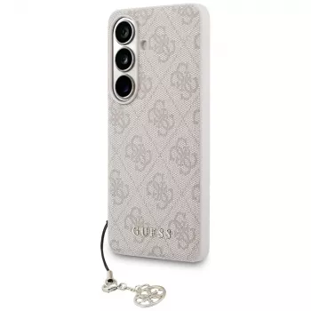 GUESS 4G Classic Logo Charm husă MagSafe pentru Samsung Galaxy S26 - roz