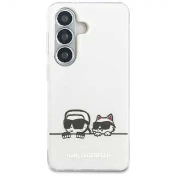 Husă MagSafe Karl Lagerfeld IML Peekaboo Karl & Choupette pentru Samsung Galaxy S26, transparent