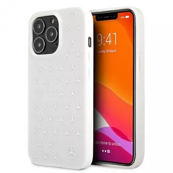 Mercedes-Benz MEHCP13LESPWH husă rigidă iPhone 13 Pro / 13 model stele argintii alb