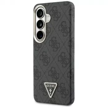 Guess 4G Triangle Logo husă MagSafe pentru Samsung Galaxy S26 - neagră