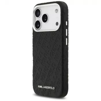 Husă MagSafe Karl Lagerfeld FW Stamped Karl pentru Apple iPhone 17 Pro neagră