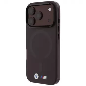 Husă BMW M IML Frosted Metal Logo & Trims MagSafe pentru iPhone 18 Pro / 17 Pro - Burgund