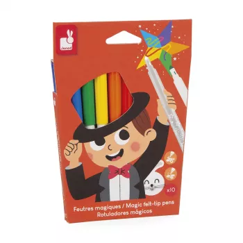 Janod Magic Colour-Changing Felt Tip Pens, 10 Colours