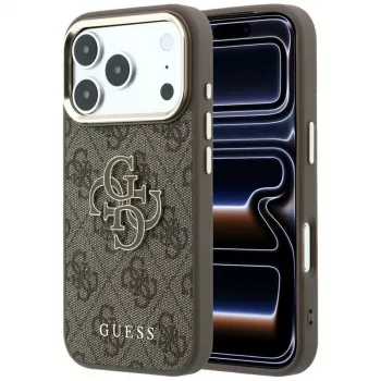 Husă GUESS 4G & Big Resin Logo pentru iPhone 17 Pro / 18 Pro - Maro