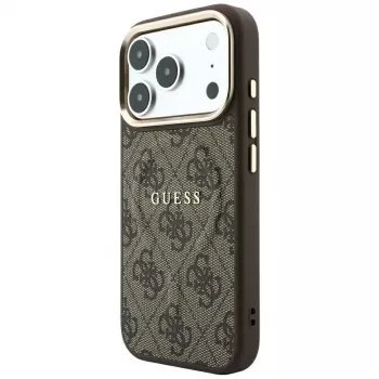 Husă GUESS Embossed 4G Classic MagSafe pentru iPhone 17 Pro Max / 18 Pro Max - Maro