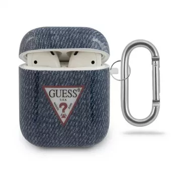 Husă GUESS GUACA2TPUJULDB pentru AirPods 1/2 Albastru închis Jeans Collection