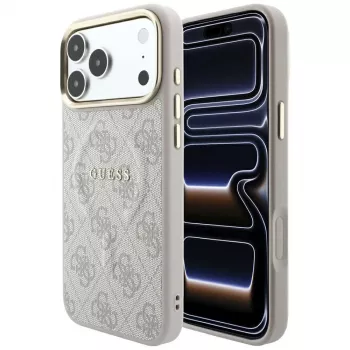Husă GUESS Embossed 4G Classic MagSafe pentru iPhone 17 Pro / 18 Pro - Roz