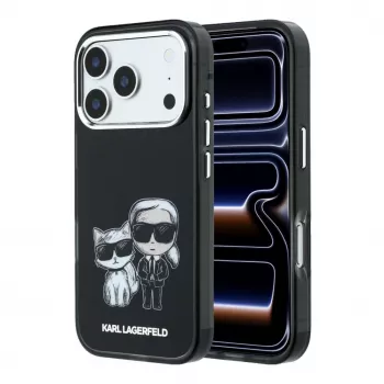 Husă Karl Lagerfeld Karl & Choupette Bodies Sketch Print MagSafe pentru iPhone 18 Pro Max / 17 Pro Max - Negru