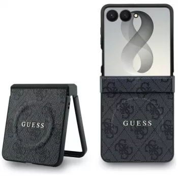 Husă GUESS 4G Classic MagSafe pentru Samsung Galaxy Z Flip8 - Negru