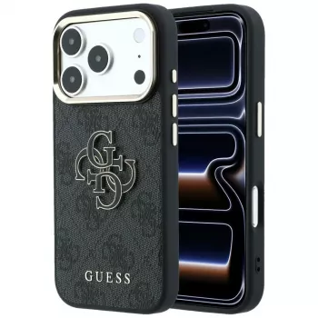 Husă GUESS 4G & Big Resin Logo pentru iPhone 17 Pro Max / 18 Pro Max - Negru