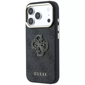 Husă GUESS 4G & Big Resin Logo pentru iPhone 17 Pro Max / 18 Pro Max - Negru