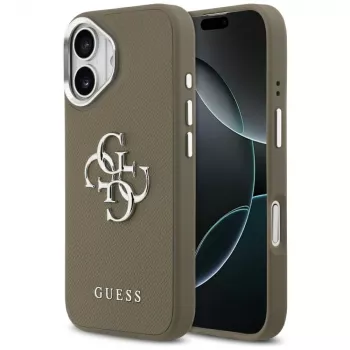 Husă Guess Grained Big 4G Classic Logo pentru Apple iPhone 17 - Maro