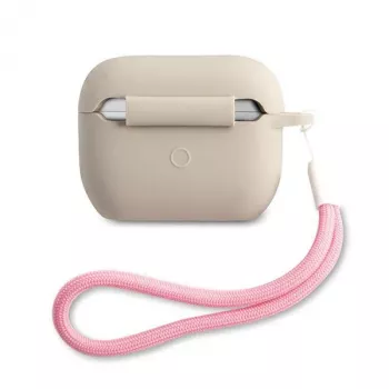 Husă din silicon GUESS Vintage pentru Apple AirPods Pro - Gri Roz