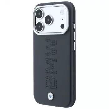 Husă BMW Signature Centered Deboss MagSafe pentru iPhone 18 Pro / 17 Pro - Gri