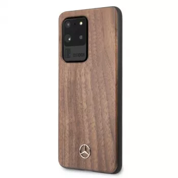 Husă rigidă Mercedes-Benz Wood Line Walnut pentru Samsung Galaxy S20 Ultra (G988) - maro