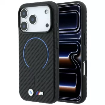 Husă BMW M Carbon Printed Ring MagSafe pentru iPhone 18 Pro Max / 17 Pro Max - Negru