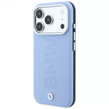 Husă BMW Sign Centered Deboss MagSafe pentru iPhone 18 Pro / 17 Pro - Albastru