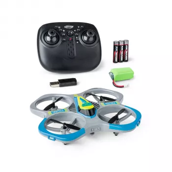 Dronă cu patru elice Carson Cyber Drone Polizei 2.4G 100% RTF – ediție Poliție, cu giroscop pe 6 axe, menținere altitudine, mod headless, întoarceri 360°, lumini LED, gata de zbor