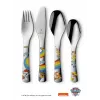 Set tacâmuri pentru copii WMF Paw Patrol 4 piese, Cromargan oțel inoxidabil, rezistent la mașina de spălat vase, cuțit bont, de la 3 ani