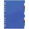 Separatoare de documente DURABLE 674027 A4 1-10, polipropilenă, 10 părți, perforare universală, culori asortate