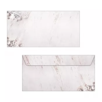 SIGEL 25 plicuri de Crăciun Rustic White DIN lang fără fereastră