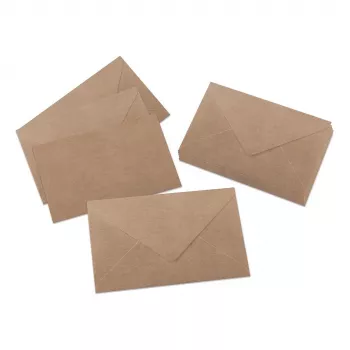 SIGEL DU700 plicuri C6 din hârtie kraft, maro, set de 24, autoadezive