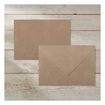 SIGEL DU700 plicuri C6 din hârtie kraft, maro, set de 24, autoadezive