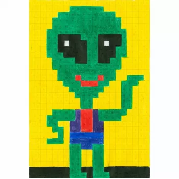 Carte de colorat FABER-CASTELL Pixel-it cu 32 de motive (201572)