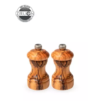 Set de mori de piper și sare Peugeot Bistro, lemn de măslin, 10 cm, duo