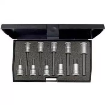 Set 10 biți tubulari hexagonali GEDORE 1509918, antrenare 3/8 inch (10 mm), H4-H17, în valiză metalică