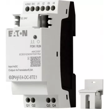 Modul de extensie digital I/O Eaton easyE4 DC 8TE1, 4DI/4DO, 24V DC, tranzistor PNP