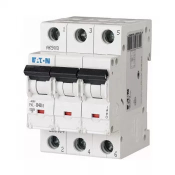 Întrerupător automat miniatural Eaton PXL-B40/3, 40A, 3 poli, caracteristică B (MCB)