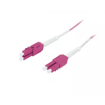 Cablu patch fibră optică SYNERGY21 OM4 LC la LC duplex Uniboot Push-Pull, 5m, aqua, LSZH, 2mm