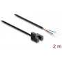 Barieră luminoasă cu furcă Delock 5 mm tip R cu 4 capete de cablu deschise NPN L/D comutabil 2 m