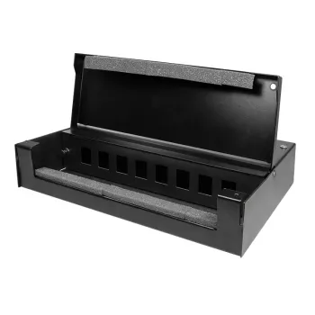 Cutie punct de consolidare LogiLink NP0091 pentru 8 sau 12 module Keystone, metal, neagră