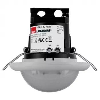 Detector de prezență PIR BEG LUXOMAT PD4-M-1C-DE pentru montaj în tavan, 230 V, 2300 W, alb