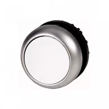 Buton plat Eaton M22-D-W, momentan, alb, montaj 22,5 mm, IP66/IP67/IP69K