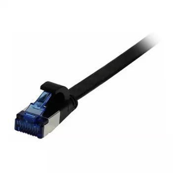 Cablu patch plat superflex SYNERGY21 CAT6A U/FTP RJ45, 15m, negru, 500MHz, AWG32, TPE